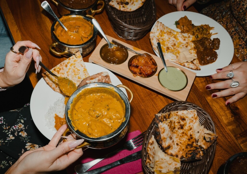 Spread of Indian dishes at Curry Port